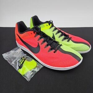 Nike Zoom Rival‎ Distance DC8725-601 Red Volt Track Spikes Shoes Men's Size 10.5